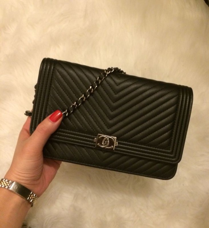 Chanel Woc Leboy Chevron 20cm