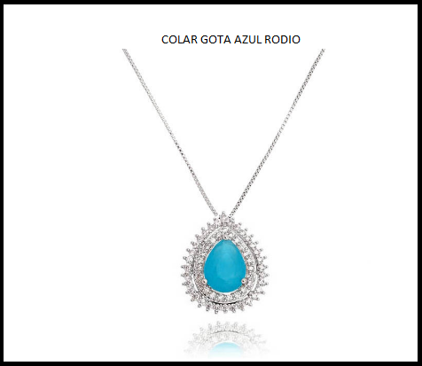 COLAR GOTA AZUL RODIO