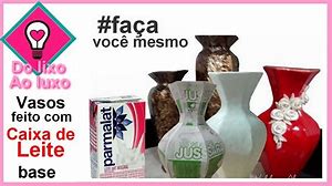 Apostila Moldes para vasos feito com caixa de leite