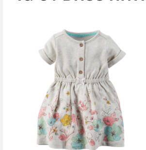 Vestido cinza floral Carters Tamanho 24 meses