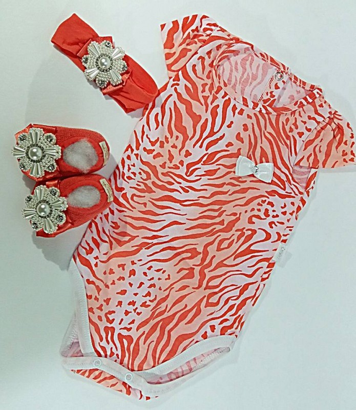 BODY BEBE TIGRADO C/LAÇO COD 56675