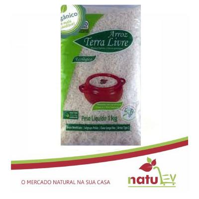 Arroz Branco Orgânico Terra Livre 1kg - Longo e fino