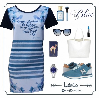 Vestido Frase Azul