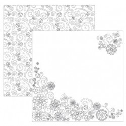 Folha Scrapbook para Colorir Dupla Face - Toke e Crie 2 