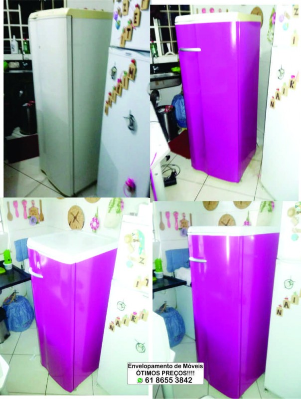 envelopamento de geladeira porta única pequena