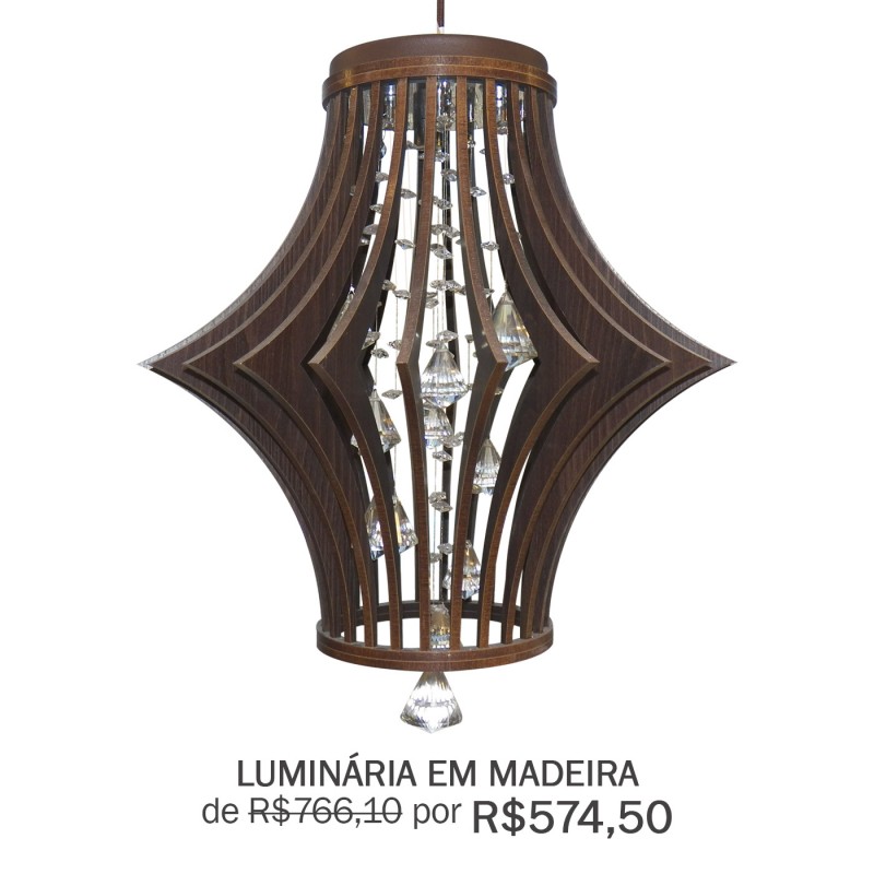 Luminária de Madeira - 819