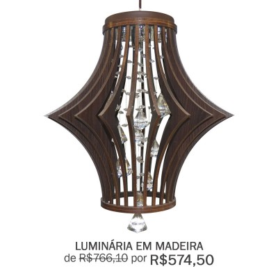 Luminária de Madeira - 819