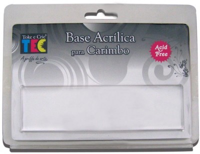 Base acrílica para carimbo 4cm x 15cm- Toke & Crie