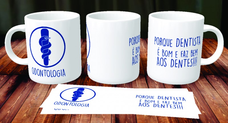 Caneca de Porcelana Odontologia