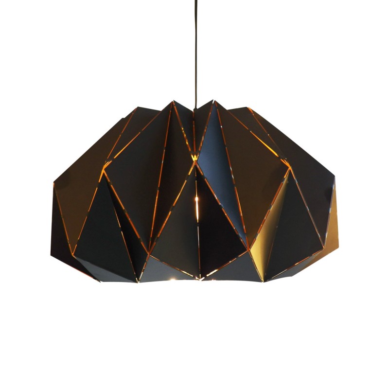 Pendente Contemporâneo Preto e Dourado