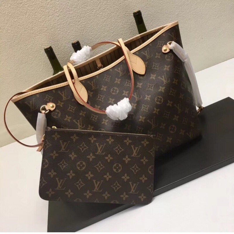 LOUIS VUITTON Catogram Neverfull MM Tote Bag Pouch M44441 Cat Animal New  receipt