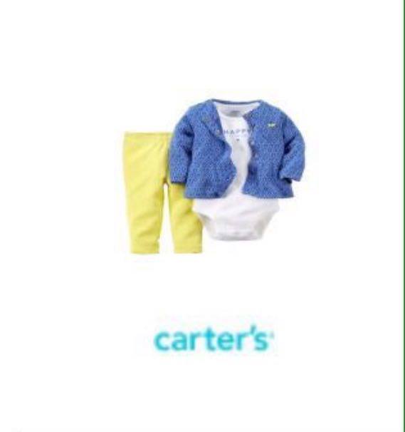 Conjunto infantil 3 peças Carters menina 24 meses