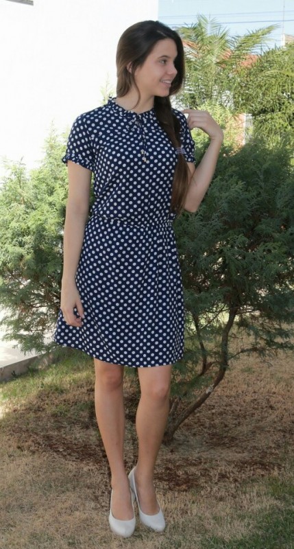 Vestido Gola Padre Franzido