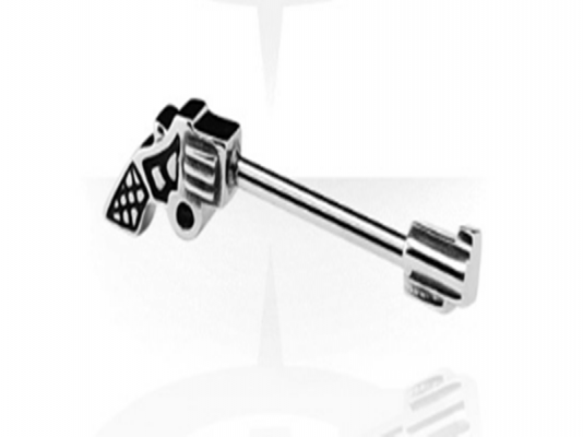 Piercing Arma p/ Mamilo Aço Cirúrgico (Unidade) [30% OFF]