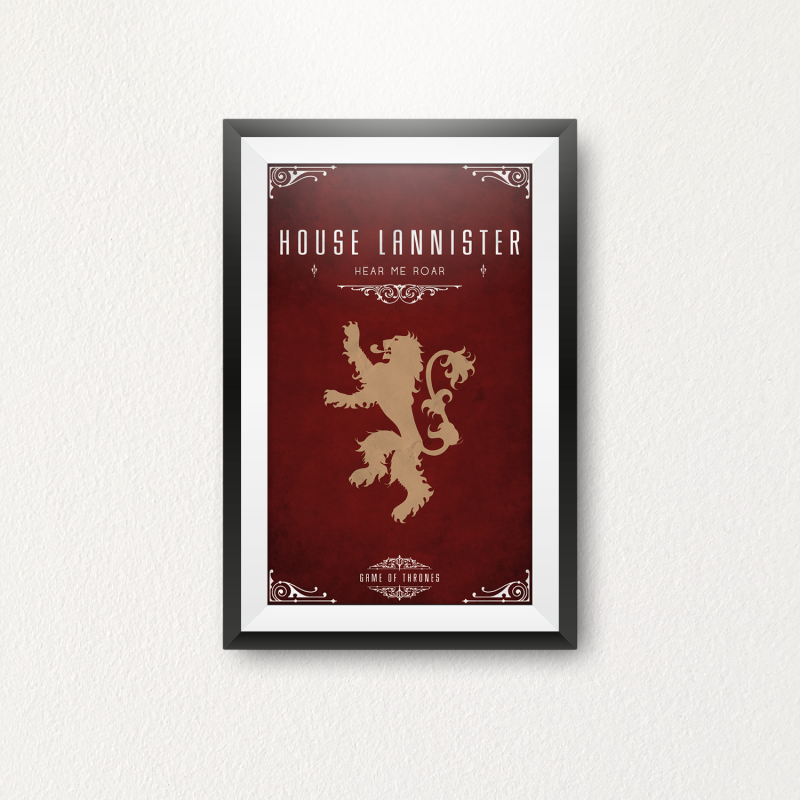 Quadro Decorativo GOT - House Lannister