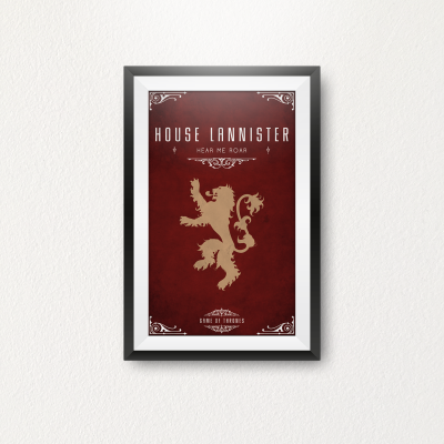 Quadro Decorativo GOT - House Lannister