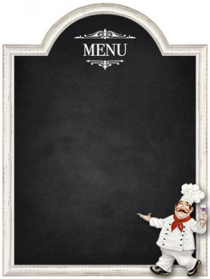 Placa de Lousa, Menu Chic - Litoarte