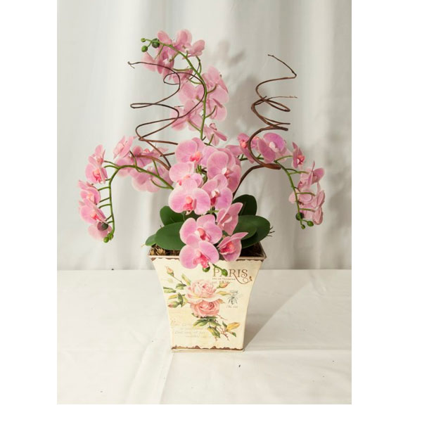 Arranjo de Orquídeas Rosas Artificial