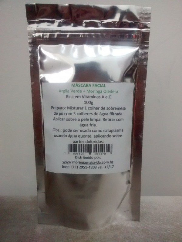 MÁSCARA FACIAL DE ARGILA VERDE + MORINGA OLEIFERA