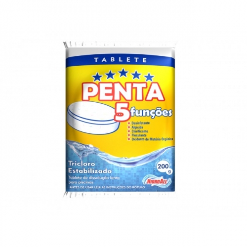 Pastilha de cloro penta 200grs Hidroall