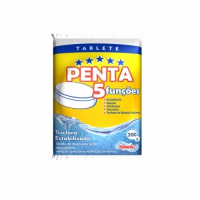 Pastilha de cloro penta 200grs Hidroall