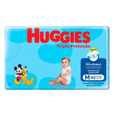 Fralda tripla proteção - Huggies - M