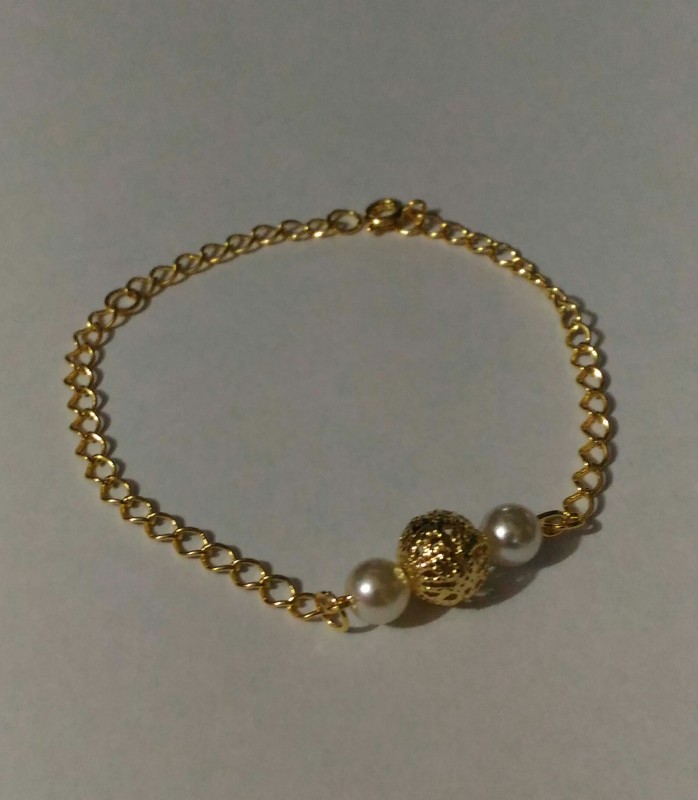 PULSEIRA FOLHEADA A OURO