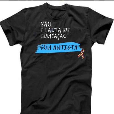 camiseta autismo não é falta de educação