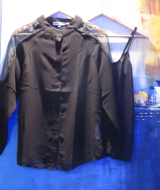 Camisa Preta Transparente (VB9028)