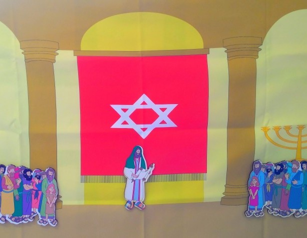 Painel em tecido lição - Templo