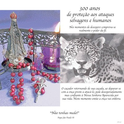 Onça e Caçador (61,8 x 61,8 cm)