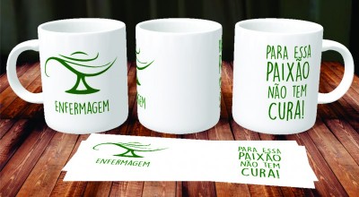 Caneca de Porcelana Enfermagem