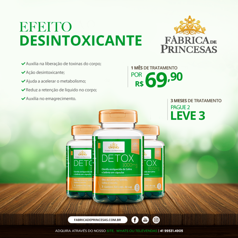 Detox  1000mg - 1 mês de tratamento