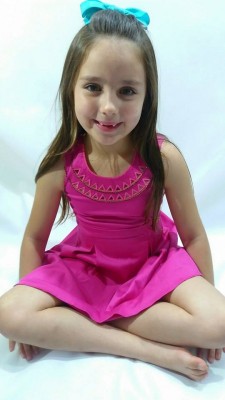 VESTIDO SEM MANGA PINK COM BORDADO COD 59037