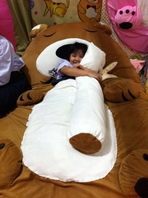 urso puff gigante saco de dormir