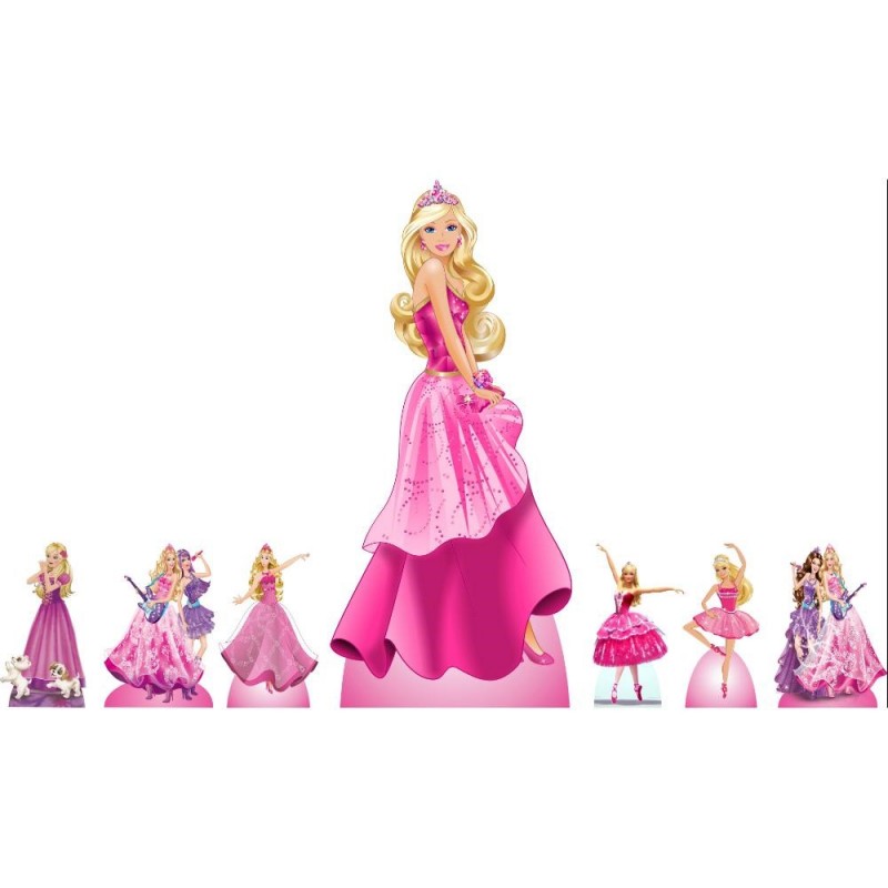 Kit Display de Chão e Mesa - BARBIE - 7 Peças (Aluguel)