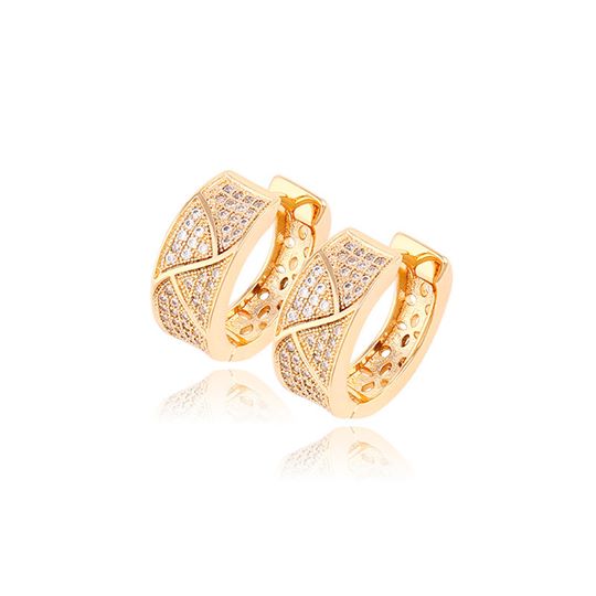 BRINCO ARGOLA ZIRCONIA CRAVADA-90186