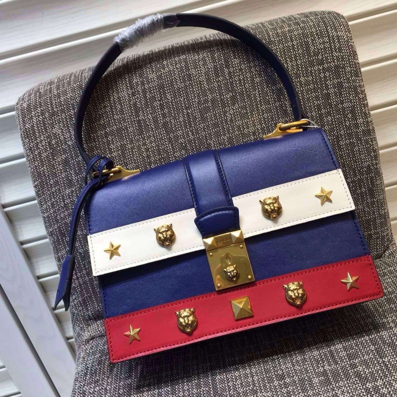 GC lion bag listrada azul