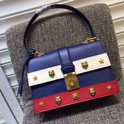 GC lion bag listrada azul