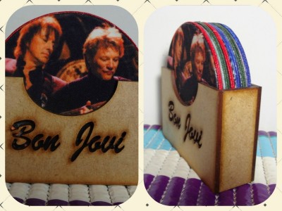 Kit Porta Copos Personalizado Bon Jovi