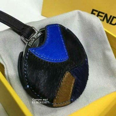 Fendi Pingente Couro e Pelô