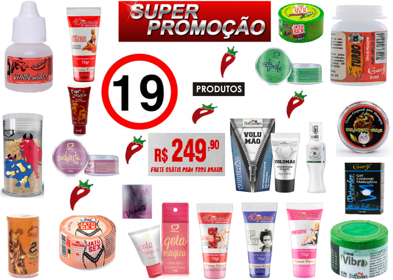 PROMOÇÃO - Super Kit *19 Produtos Sex Shop Para Revenda