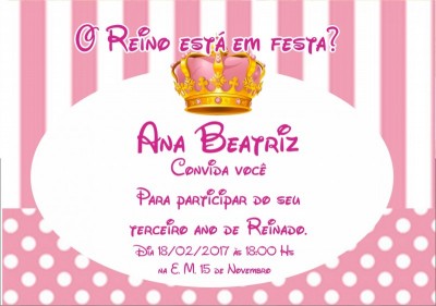 Convite Real menina