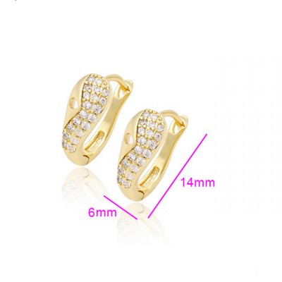 BRINCO ZIRCONIA SEMI-JÓIA FOLHEADO OURO -29790