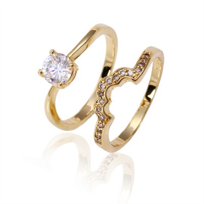 ANEL DUPLO ZIRCONIA CRAVEJADO LINDO-11706