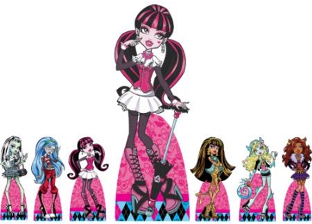 Kit Display de Chão e Mesa - MONSTER HIGH - 7 Peças (Aluguel)