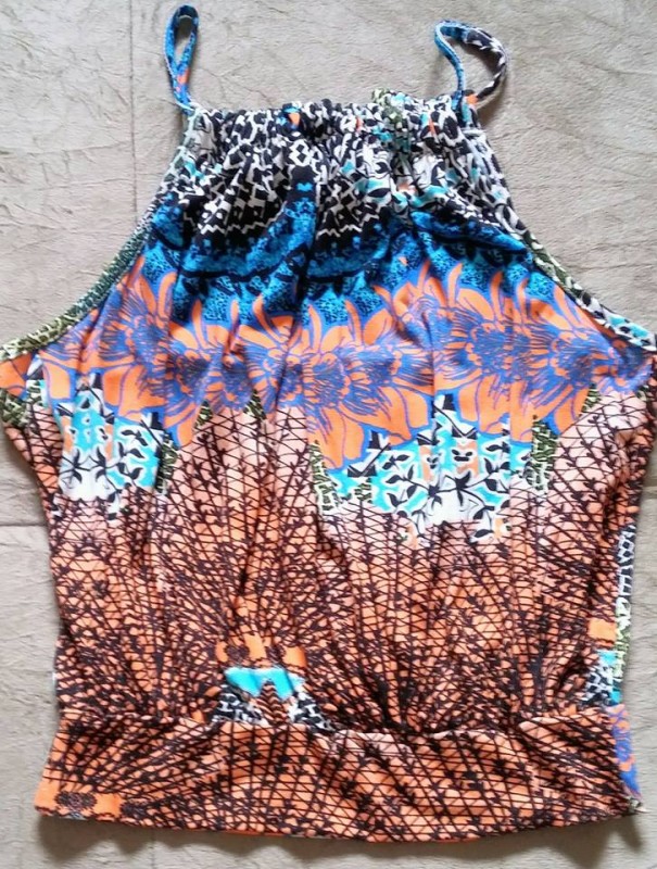 Cropped malha estampado, Tam único
