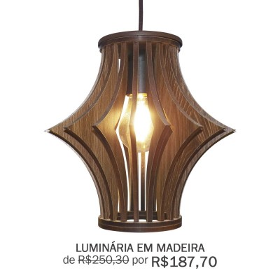 Luminária de Madeira - 813