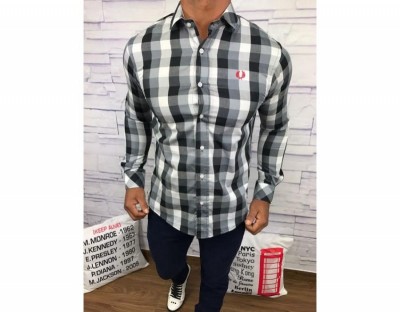 CAMISA XADREZ FREDY PERRY - PRETA
