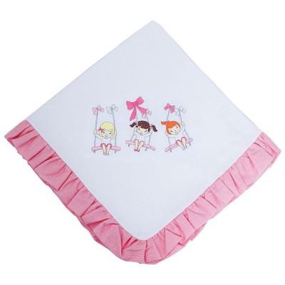 manta bordada meninas